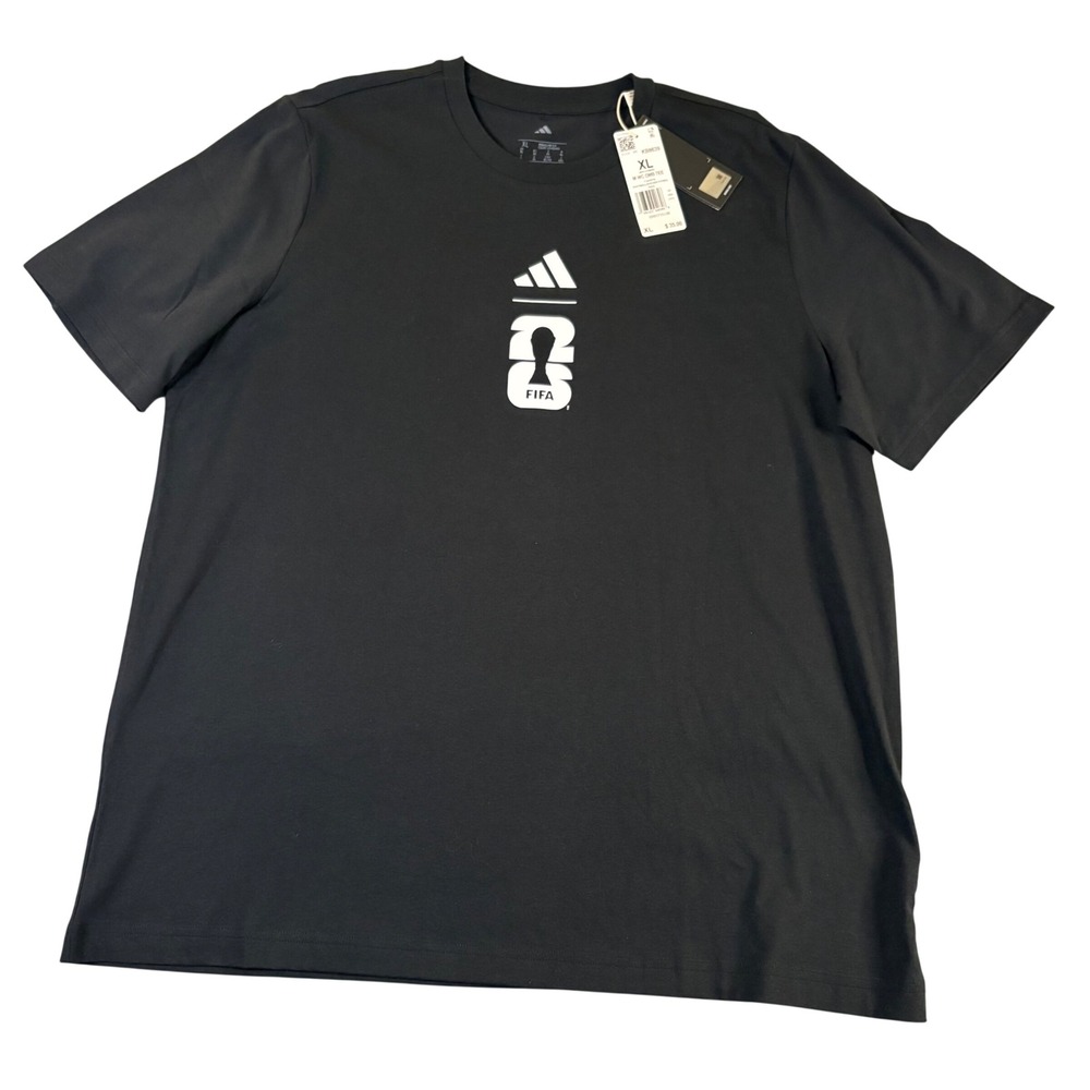 Adidas FIFA World Cup 2026 T-Shirt Mens XL Black Soccer CAN MEX USA KB8639 NEW